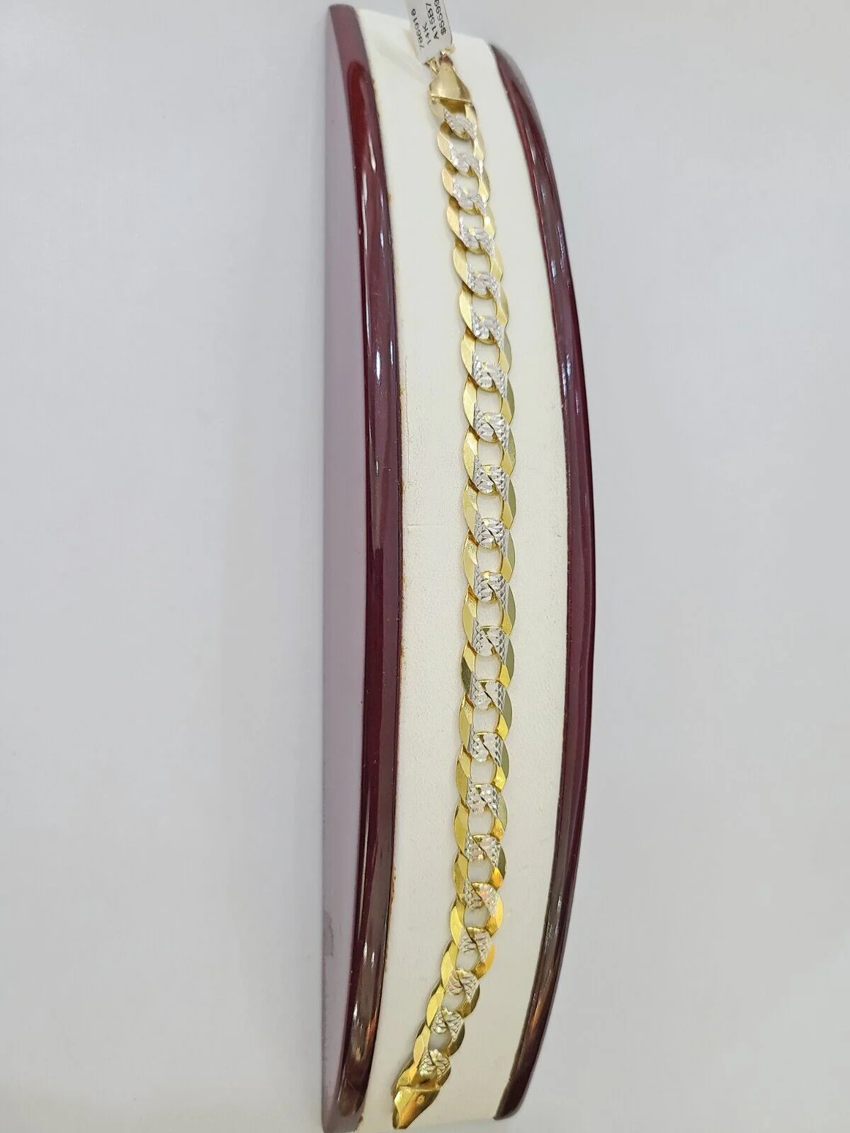 14K Gold Bracelet Cuban Curb Link Bracelet Diamond Cut 9mm 8" Inch REAL Gold - Image 5
