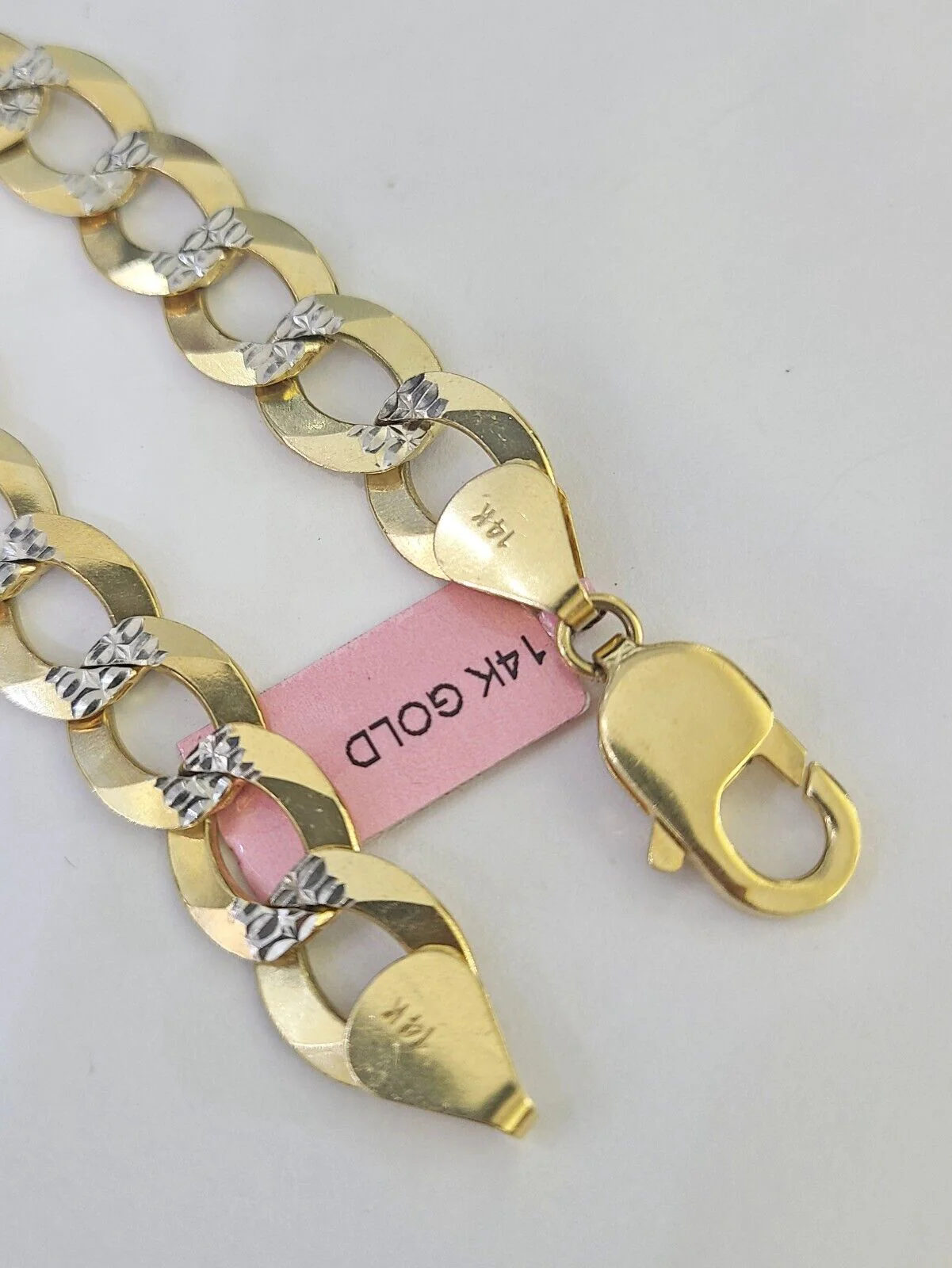 14K Gold Bracelet Cuban Curb Link Diamond Cut 11mm 7" Inch REAL Gold - Image 6