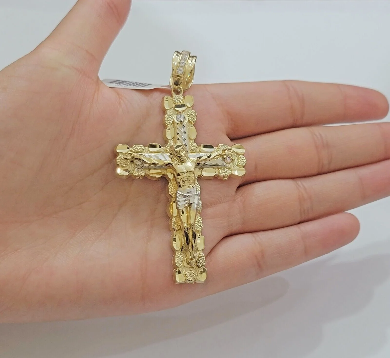 14k Gold Chain Cross SET Miami Cuban Link Necklace 7.5mm 22"- 28" ,Charm Pendant - Image 5