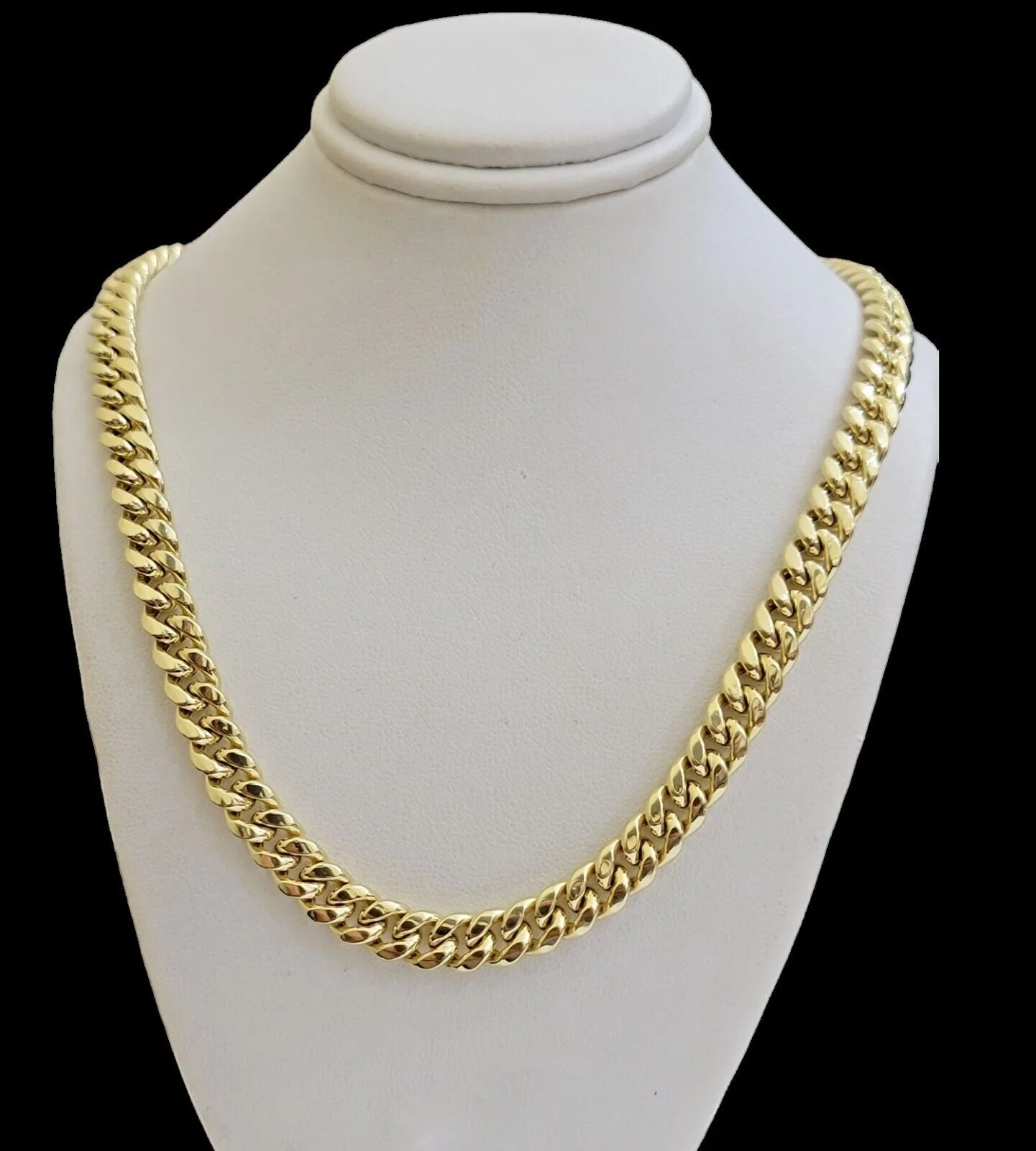 14k Gold Chain Necklace 22 Inch Miami Cuban Link 8mm Box Lock Real 14KT For Mens - Image 9