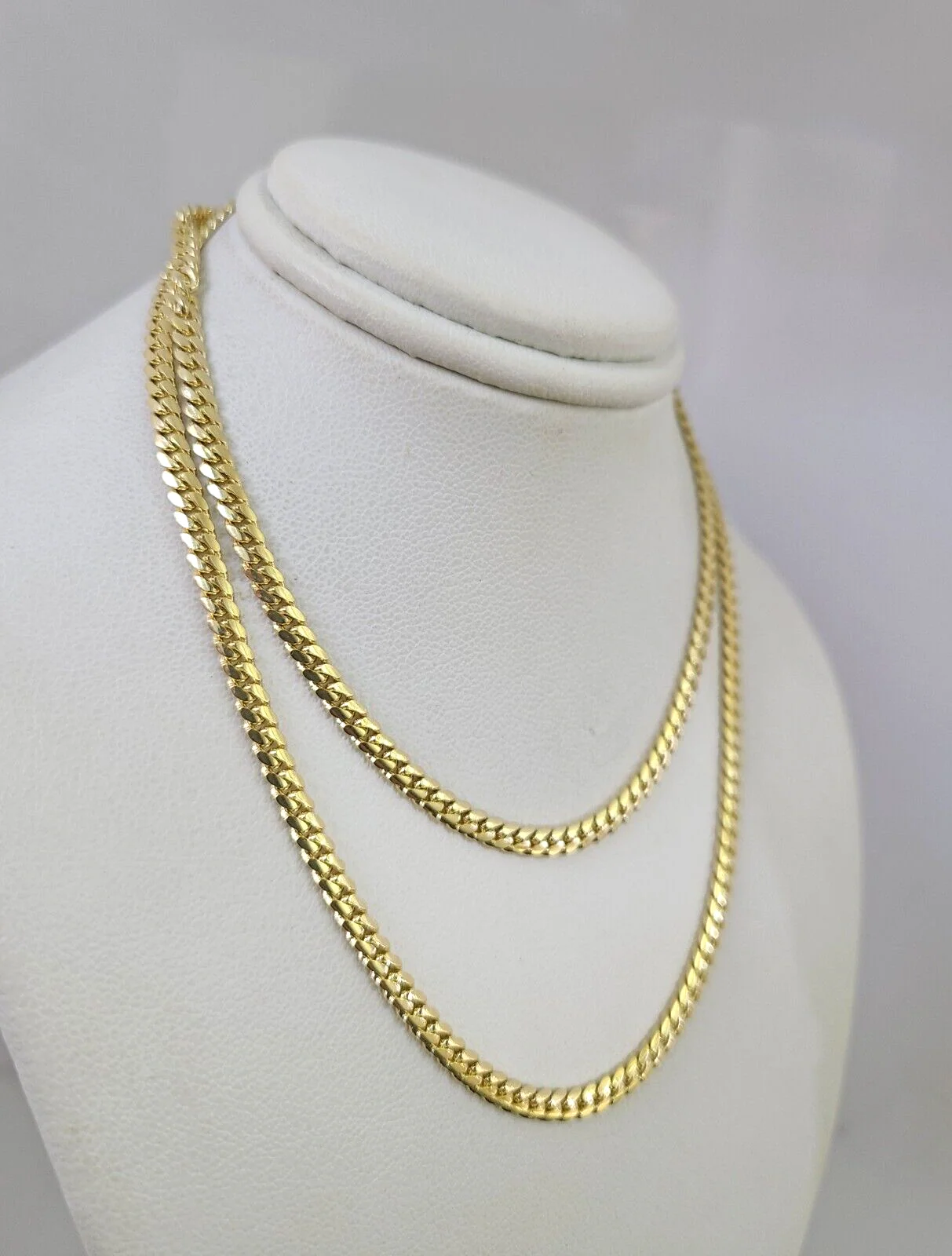 14k Gold Chain Solid Miami Cuban Link Necklace 22 Inch 3mm REAL 14kt Yellow Gold - Image 3