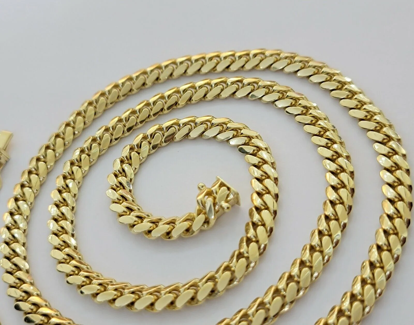 14k Gold Chain Solid Miami Cuban Link Necklace 28" 6mm REAL 14KT Yellow Gold Men - Image 9