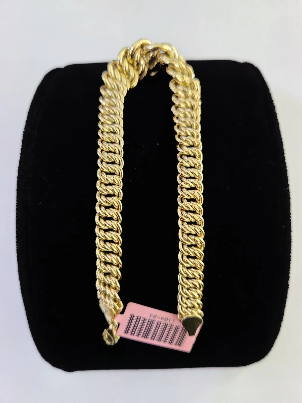14K Gold Flat Byzantine Link Princesa Bracelet 7mm 7" inch Real Yellow 14Kt - Image 8