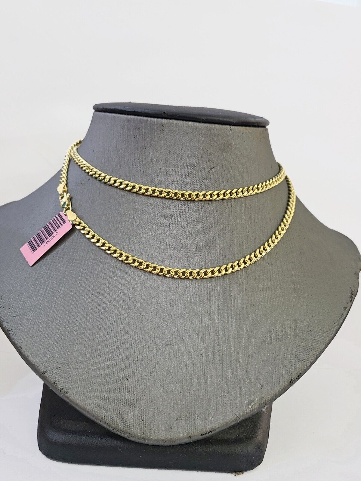 14k Gold Miami Cuban Link Chain Necklace 4mm 18" box Lock REAL 14kt Yellow Gold - Image 2