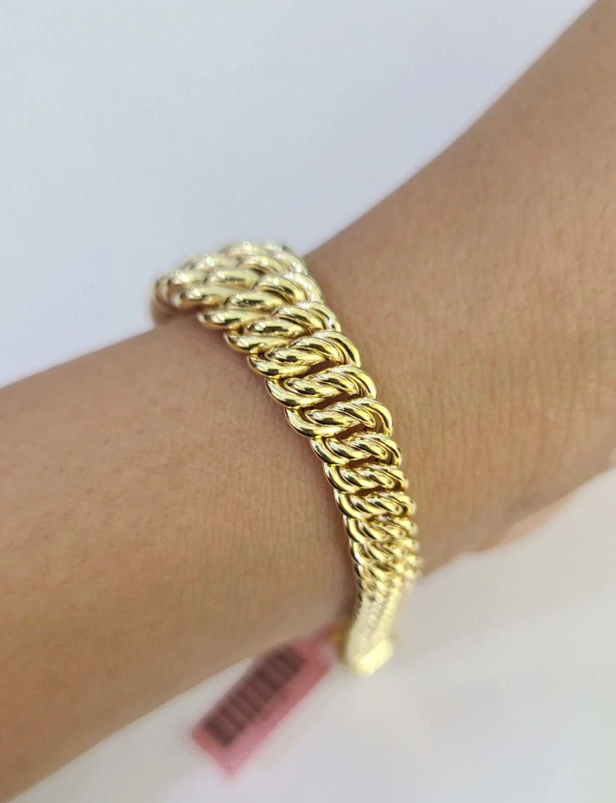 14K Gold Princesa Ring Bracelet 7.5" 7mm Real Yellow SET Flat Byzantine 14Kt All Sizes - Image 11