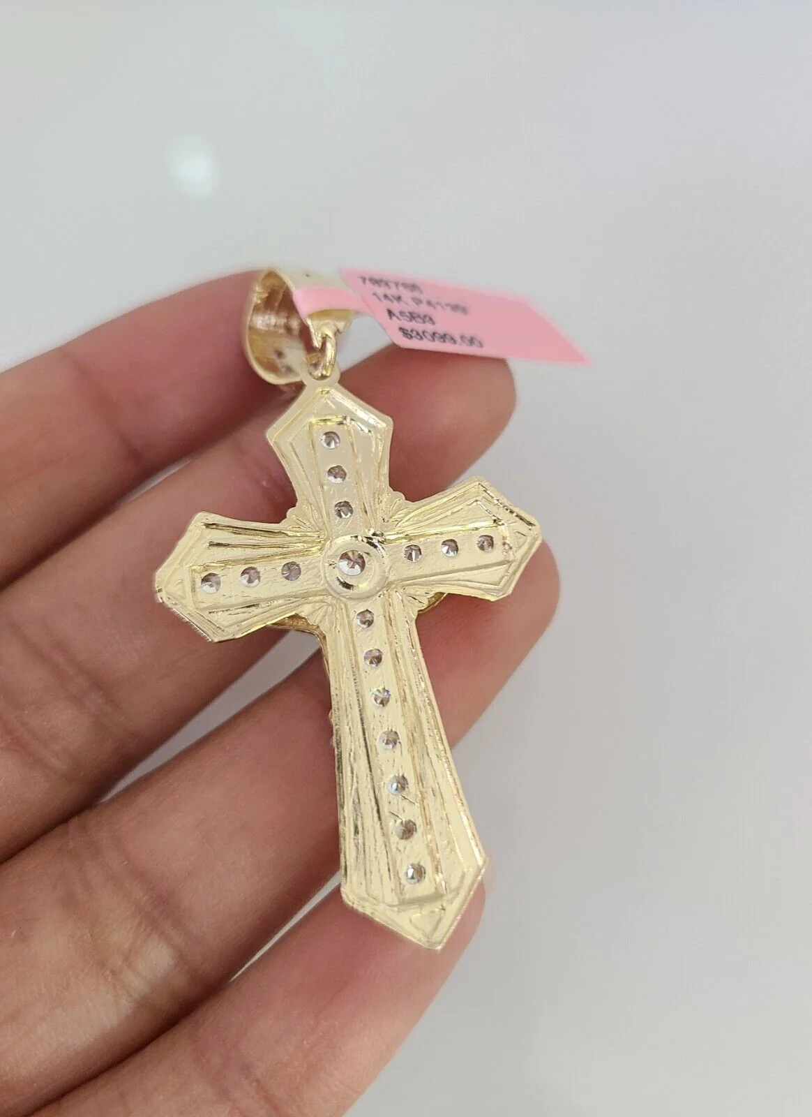 14k Gold Rope Chain Necklace Jesus Cross Charm Pendant Set 18"-28" inch 6mm - Image 7