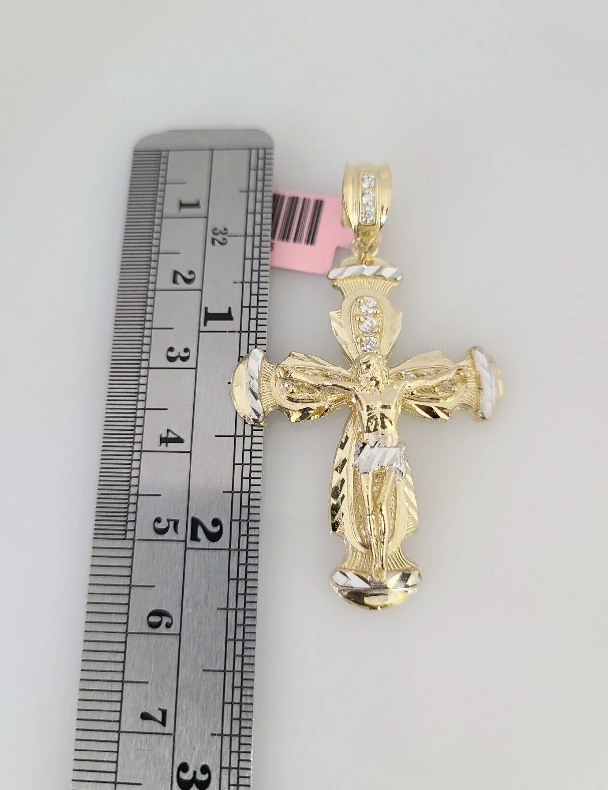 14k Gold Rope Chain Necklace Set 6mm Jesus Cross Charm Pendant 18"-28" inch - Image 3