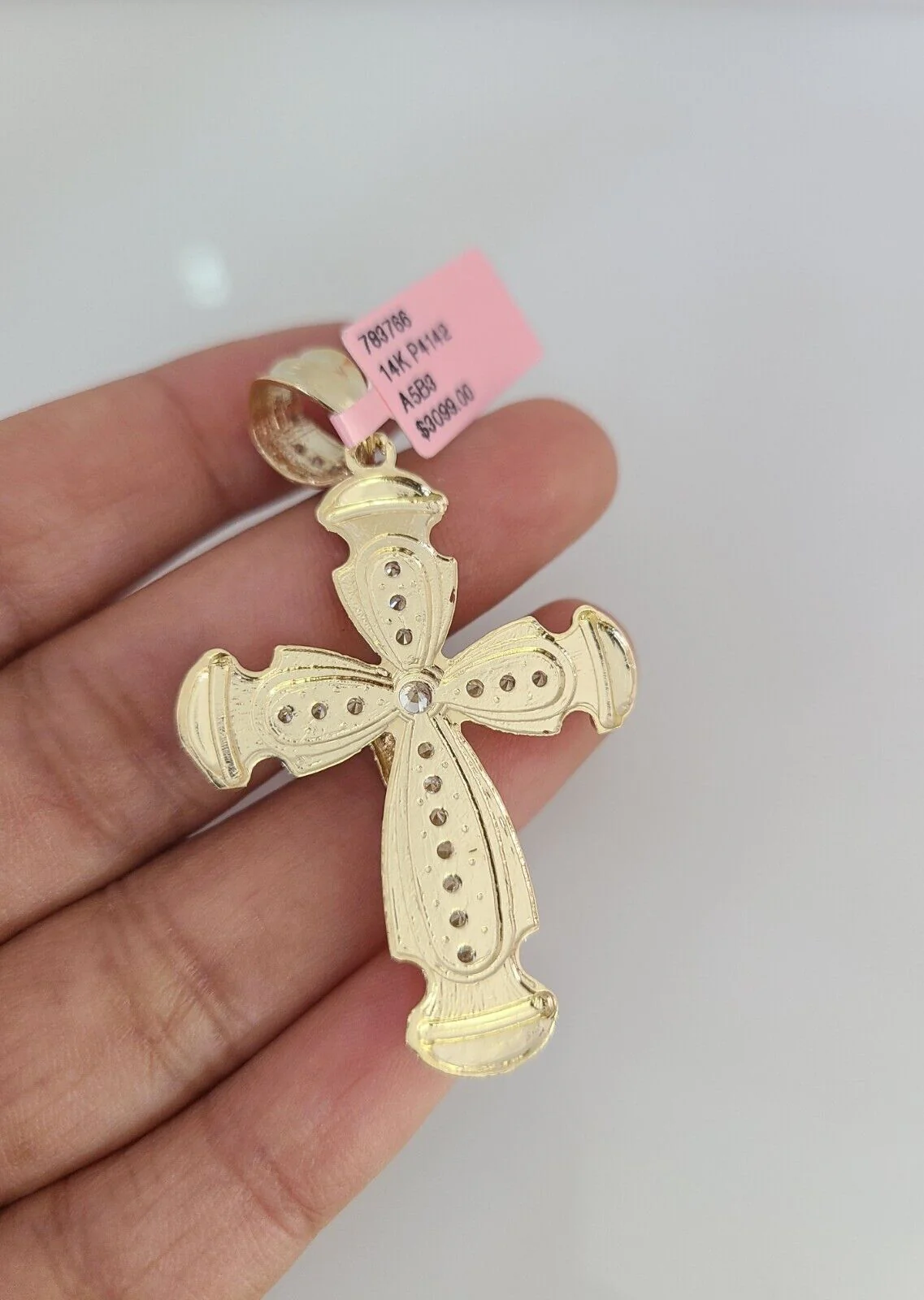 14k Gold Rope Chain Necklace Set 6mm Jesus Cross Charm Pendant 18"-28" inch - Image 6