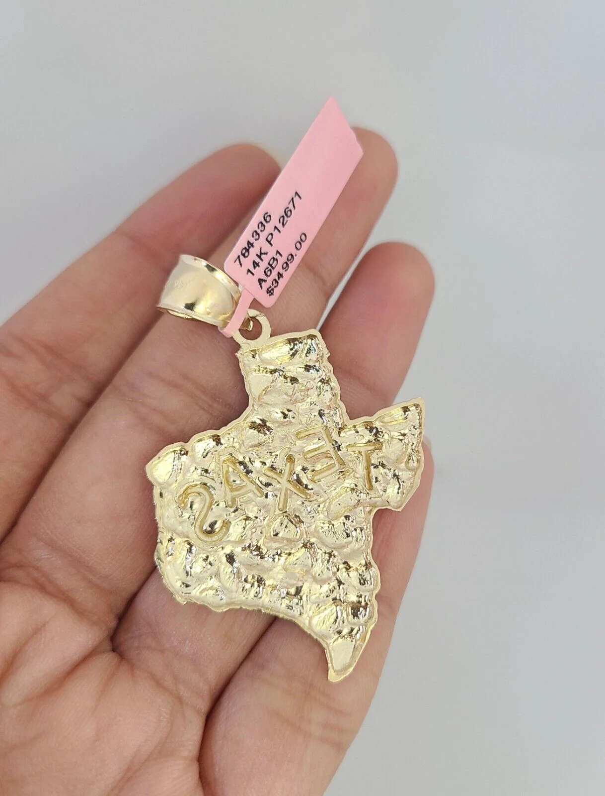 14k Gold Rope Chain Necklace Set 6mm Texas Map Charm Pendant 18"-28" inch - Image 4