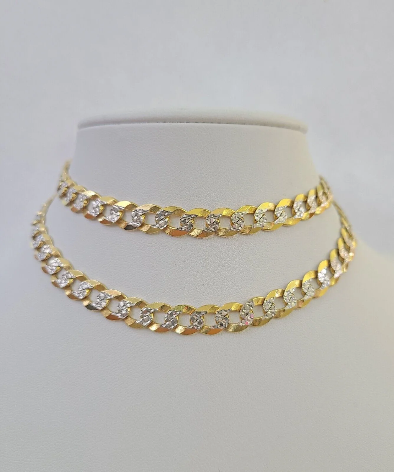 14k Gold Solid Cuban Curb Link Chain Necklace REAL 8mm 20-30 Inches Diamond Cuts