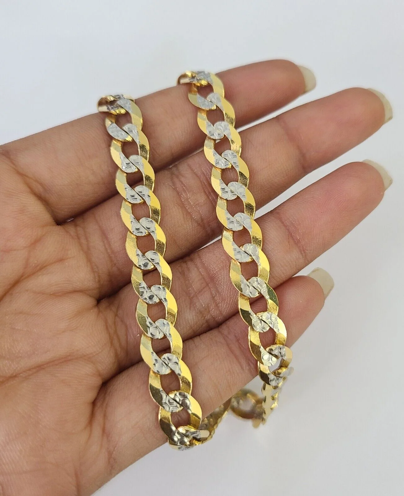 14k Gold Solid Cuban Curb Link Chain Necklace REAL 8mm 20-30 Inches Diamond Cuts - Image 3