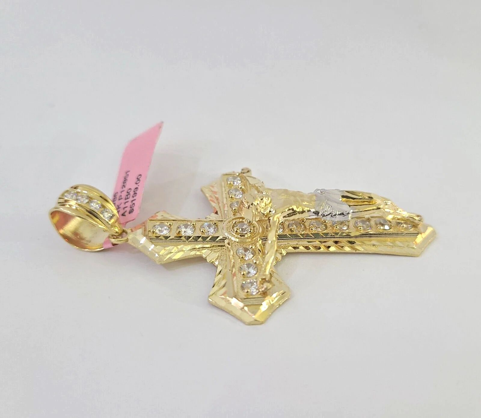 14k Jesus Christ Cross Charm Pendant Yellow Gold REAL Genuine 14kt - Image 5