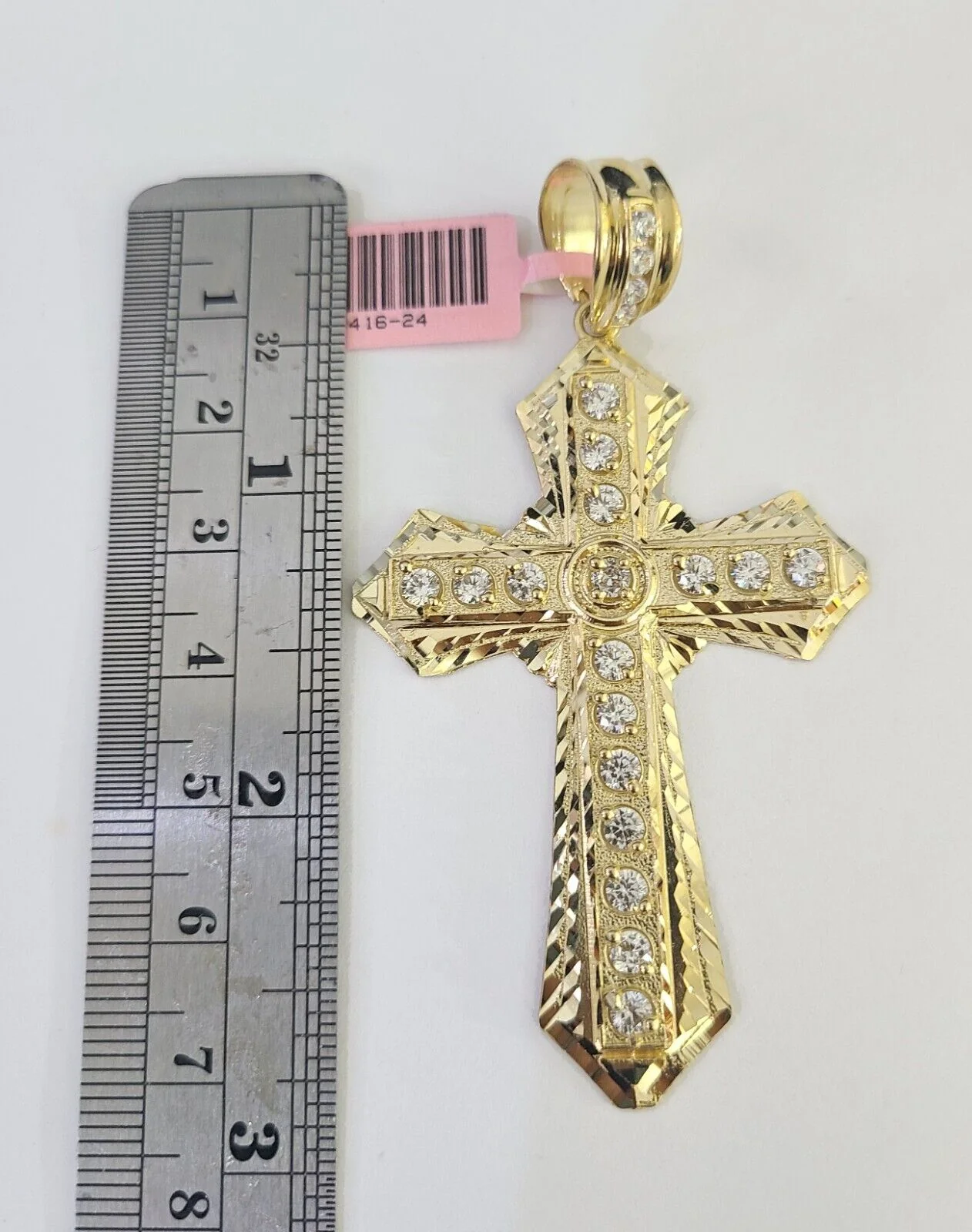 14k Jesus Christ Cross Charm Pendant Yellow Gold REAL Genuine 14kt - Image 2