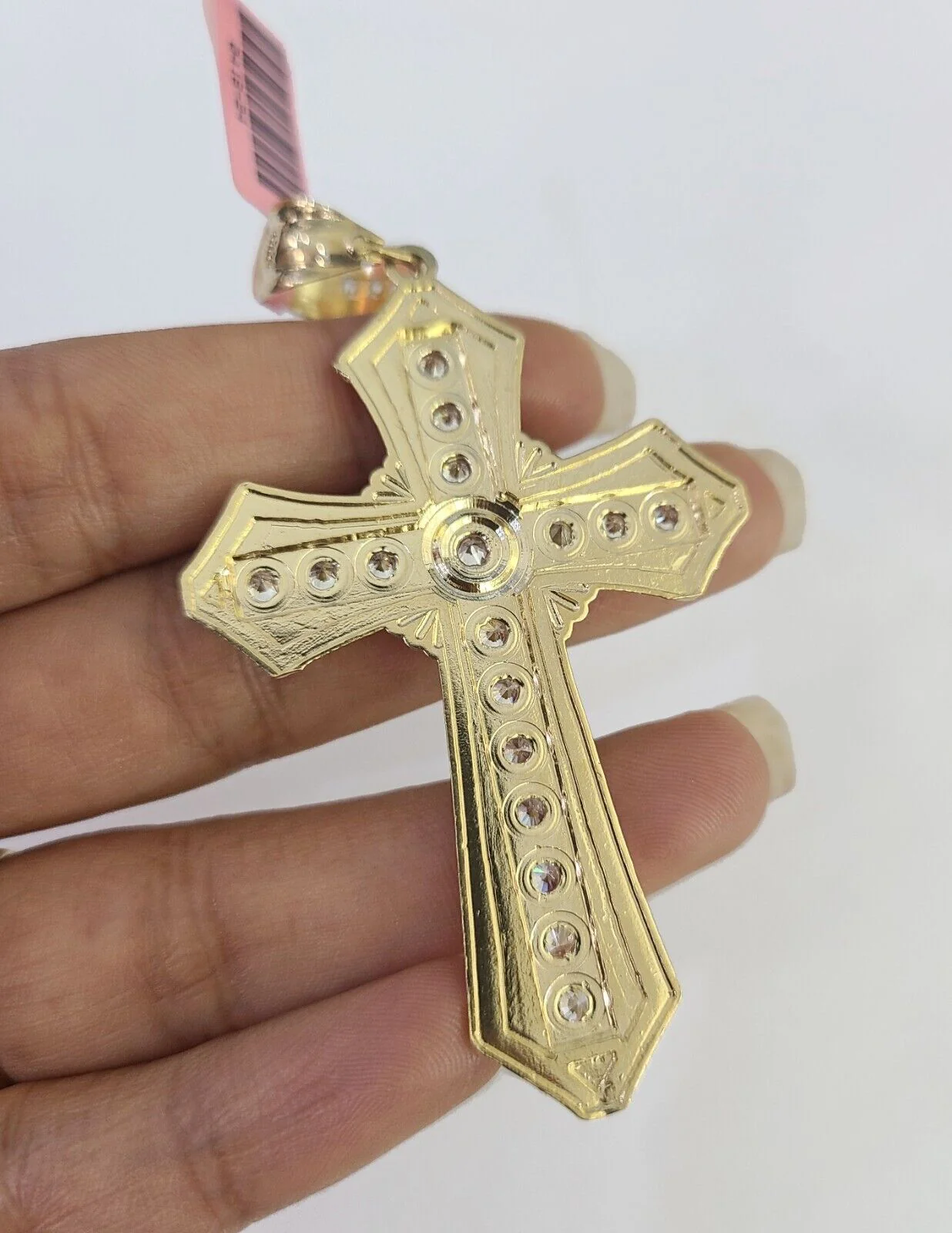 14k Jesus Christ Cross Charm Pendant Yellow Gold REAL Genuine 14kt - Image 3