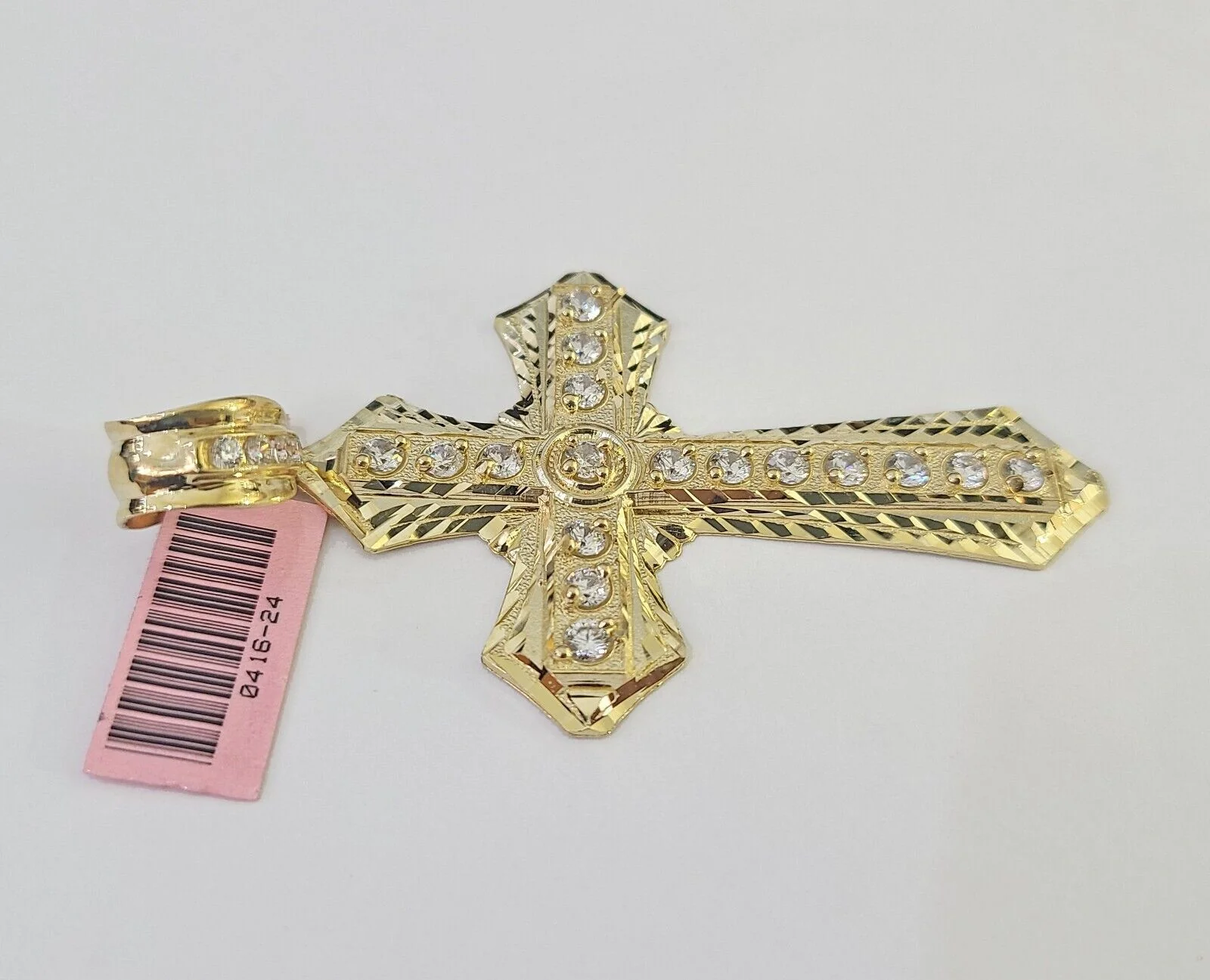 14k Jesus Christ Cross Charm Pendant Yellow Gold REAL Genuine 14kt - Image 5