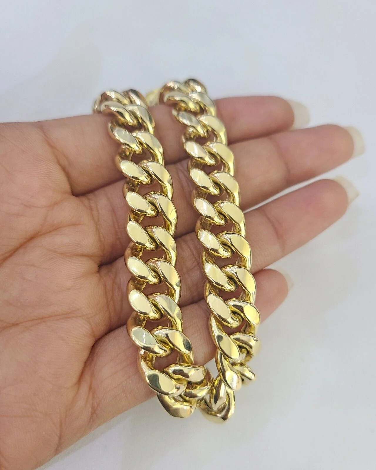 14K Miami Cuban Bracelet Yellow Gold Box Clasp 8" Inch 11mm Link - Image 6
