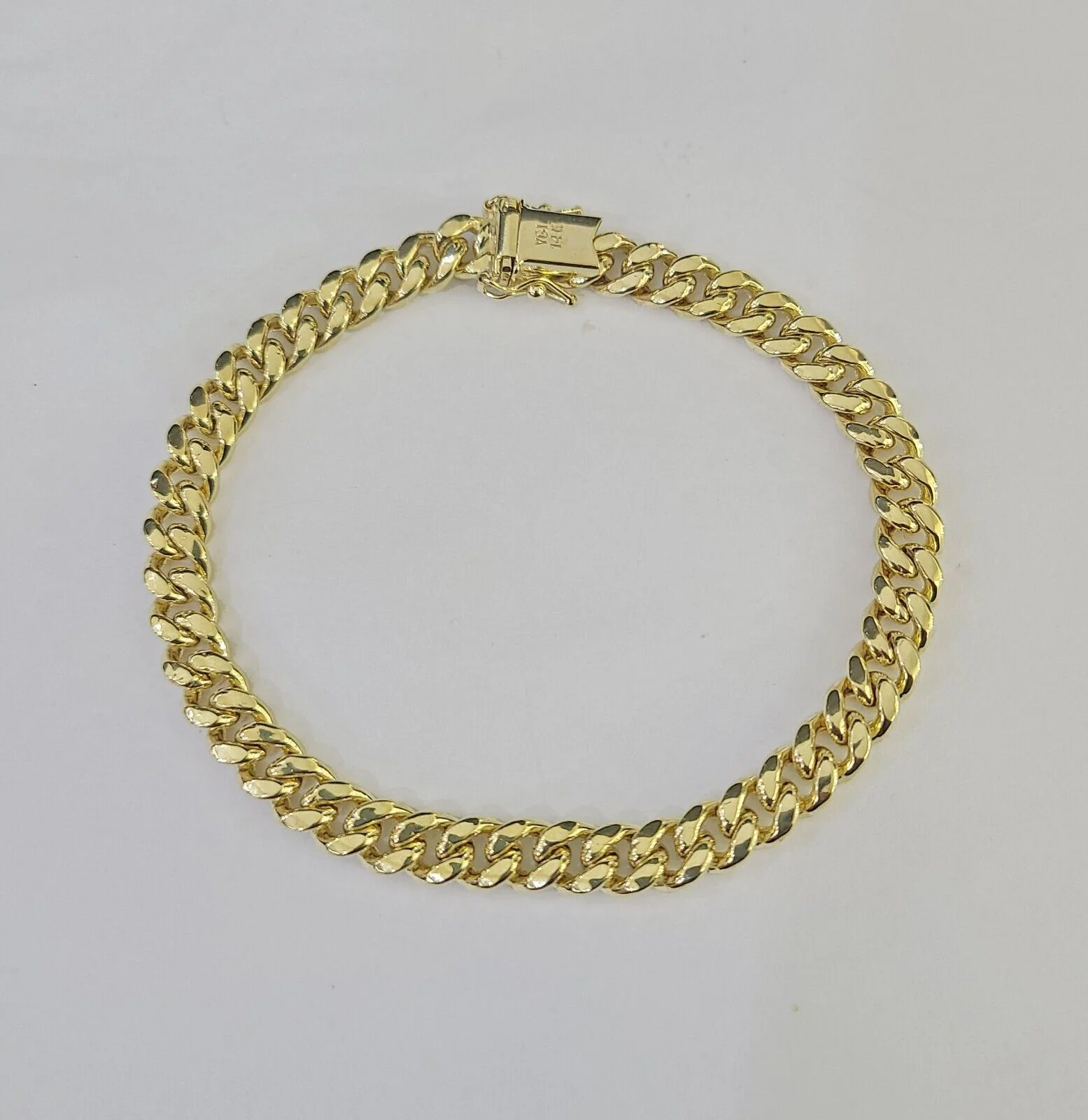 14K Miami Cuban Bracelet Yellow Gold Box Clasp 8" Inch 6mm Link - Image 6