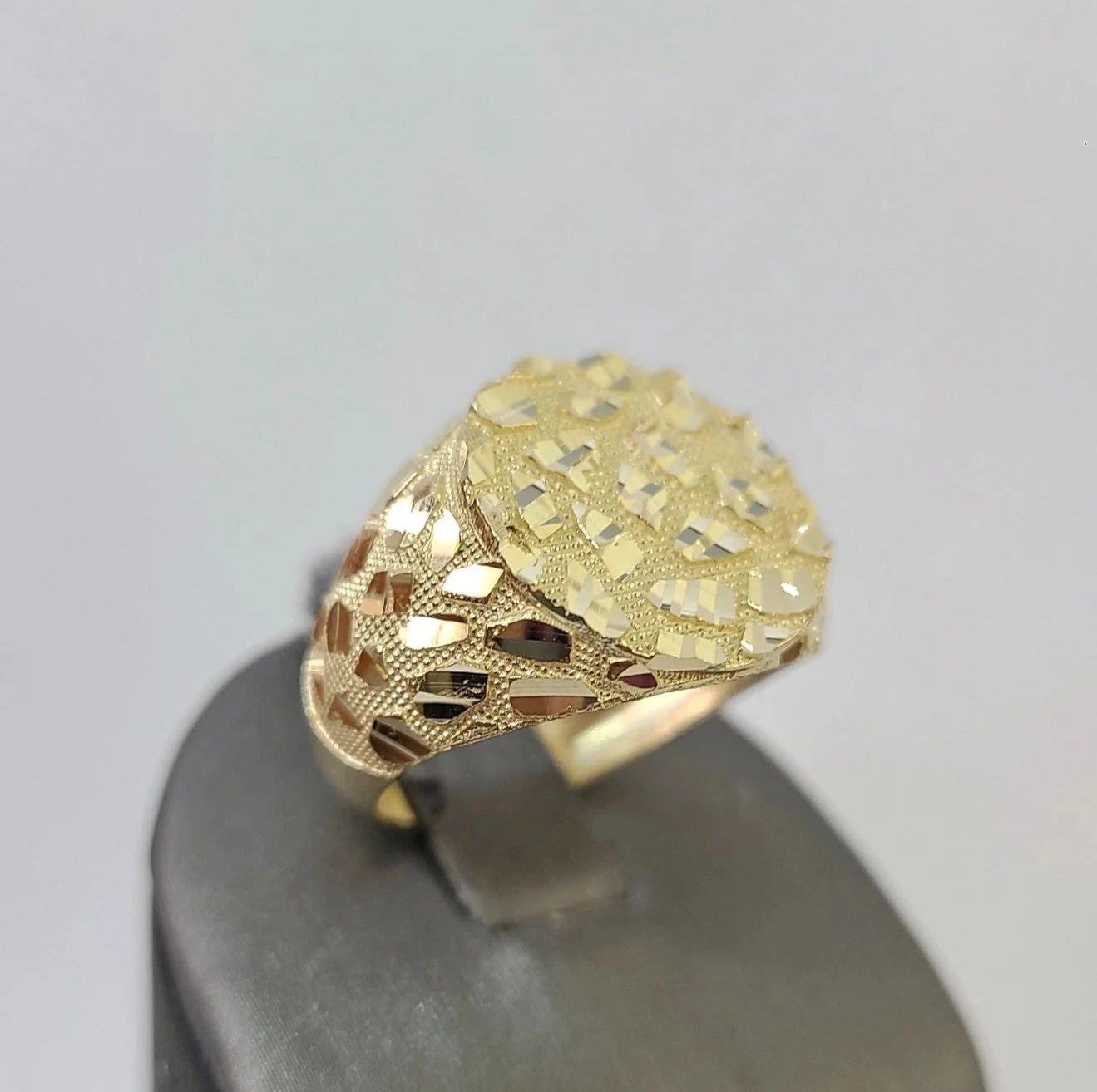 14k Nugget Ring Round Yellow Gold Women Men Real Genuine 14KT - Image 6