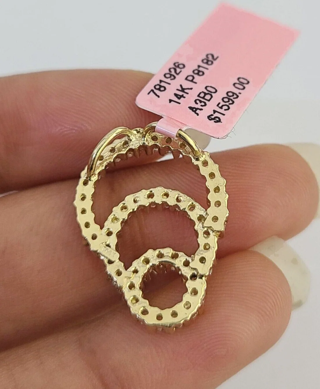14K Real Cycles Cluster Pendant Charm Yellow Gold Genuine 14Kt - Image 5
