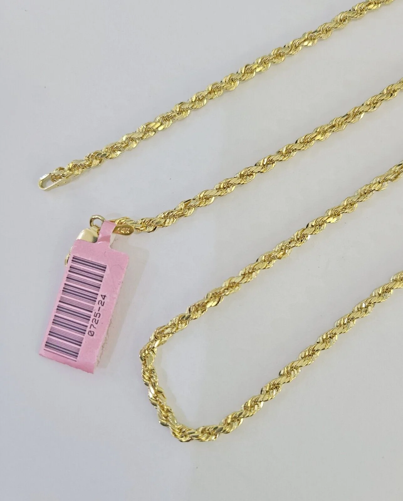 14k Real Rope Chain Necklace 3mm 18"-26" Inch Yellow Gold Men Women Genuine - Image 6