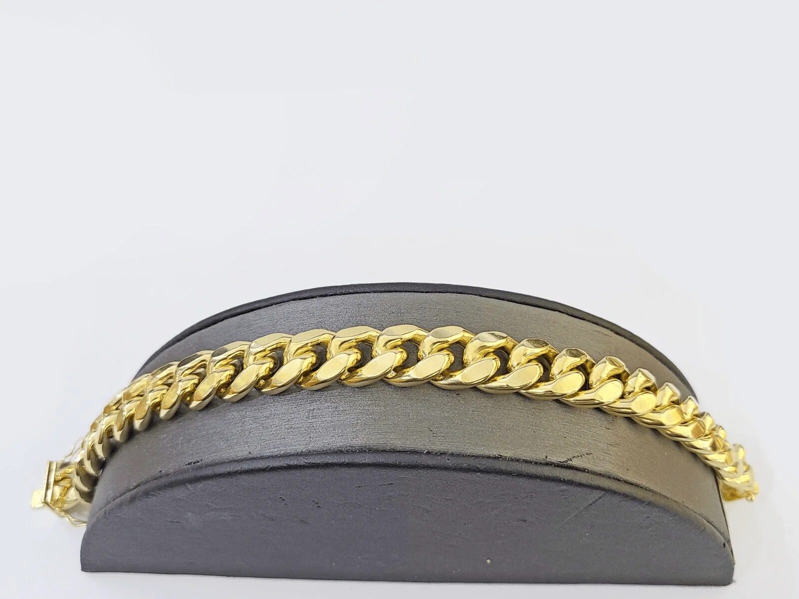 14K Real Yellow Gold Miami Cuban Bracelet 12 mm Link 9" inch 14K - Image 2