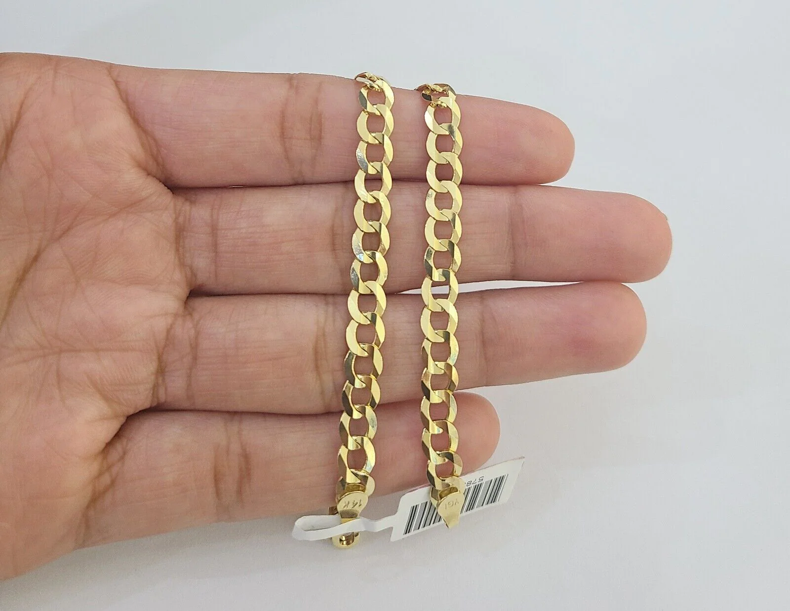 14K Real Yellow Gold Miami Cuban Curb Bracelet 6 mm Link 8" inch 14K - Image 5
