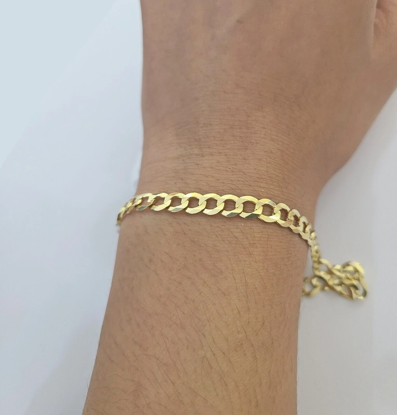 14K Real Yellow Gold Miami Cuban Curb Bracelet 6 mm Link 8" inch 14K - Image 8