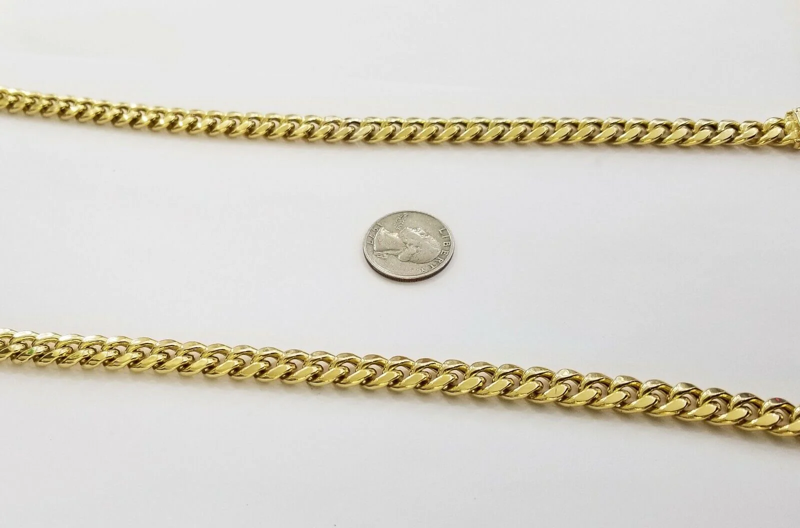 14k REAL Yellow Gold Necklace 26" Inch 10mm Miami Cuban Box Lock Men 14kt - Image 6