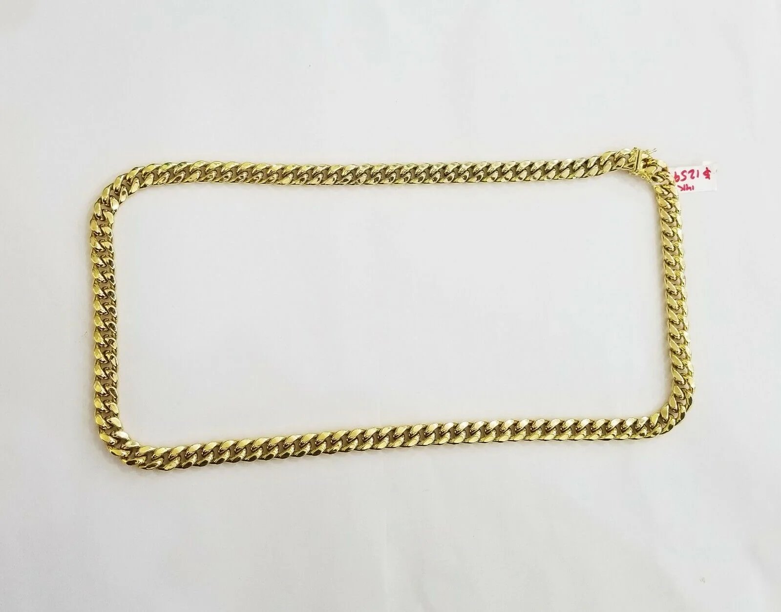 14k REAL Yellow Gold Necklace 26" Inch 10mm Miami Cuban Box Lock Men 14kt - Image 7