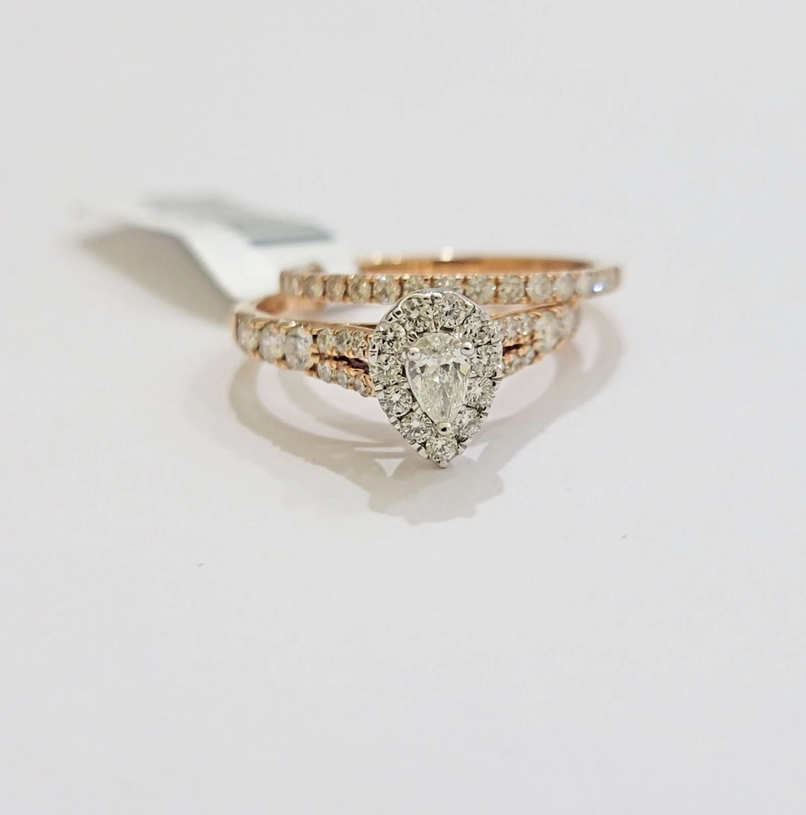 14k Rose Gold Diamond Ring & Band Set Ladies 1CT Wedding Engagement Solid REAL - Image 2