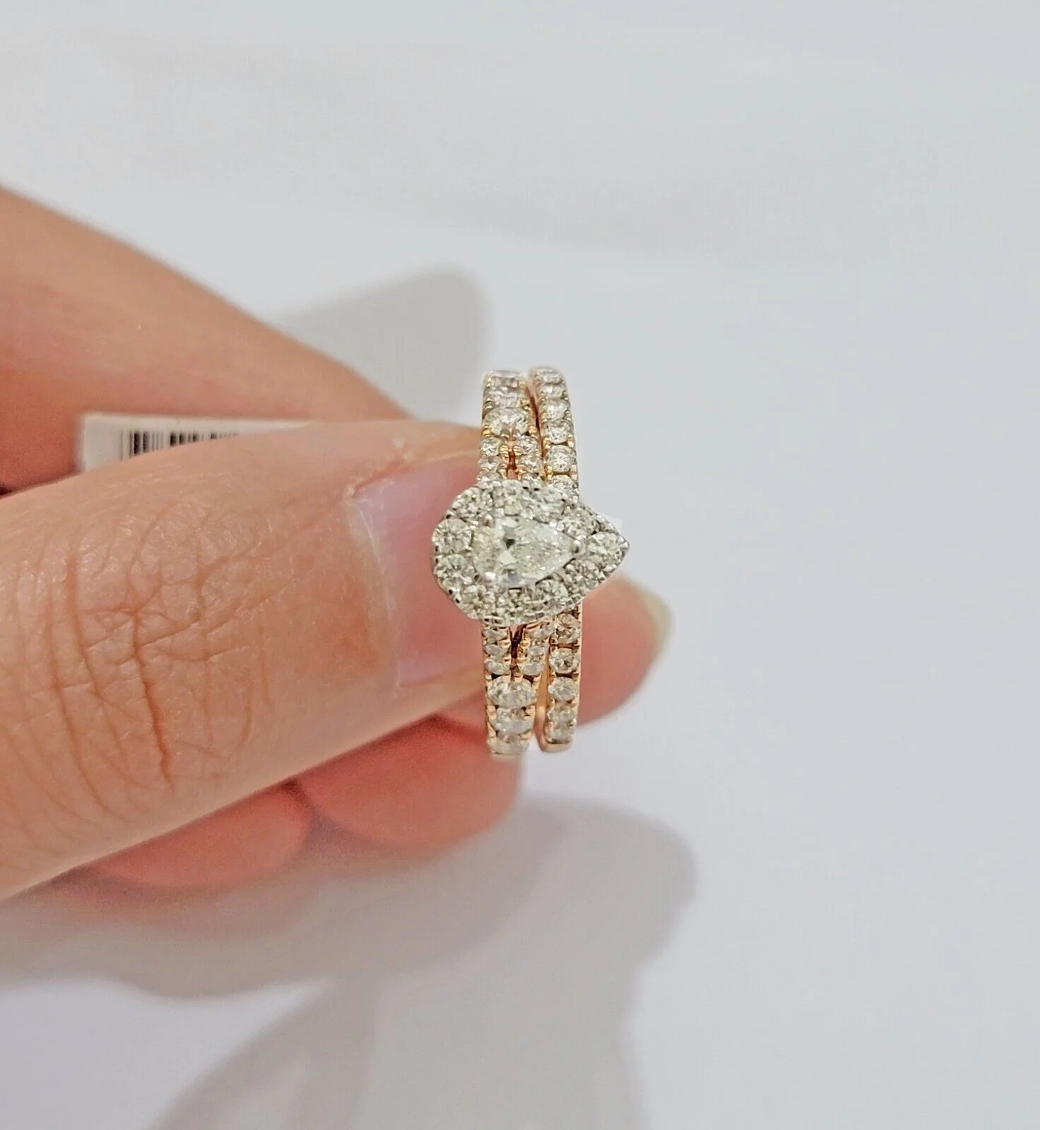 14k Rose Gold Diamond Ring & Band Set Ladies 1CT Wedding Engagement Solid REAL - Image 3