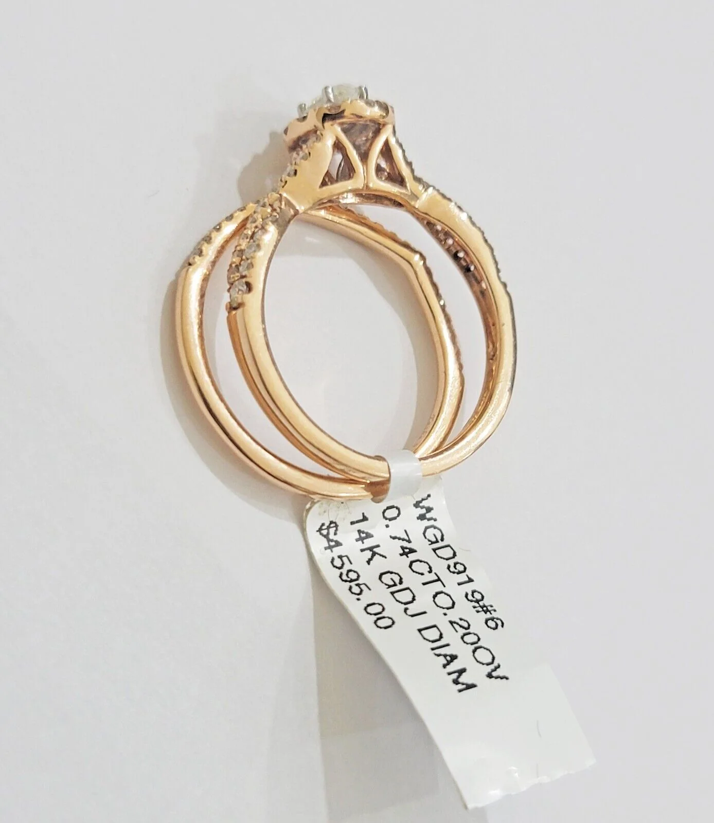 14k Rose Gold Diamond Ring Band Set Ladies Wedding Engagement Anniversary ,Solid - Image 8