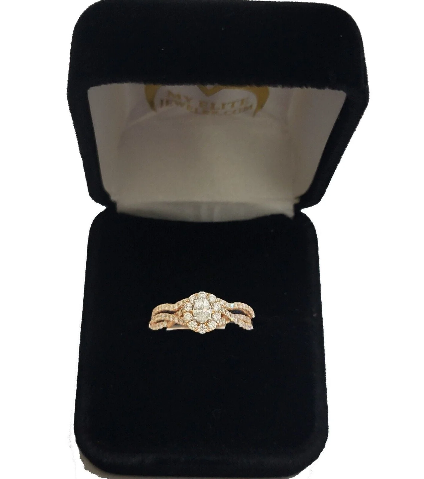 14k Rose Gold Diamond Ring Band Set Ladies Wedding Engagement Anniversary ,Solid - Image 9