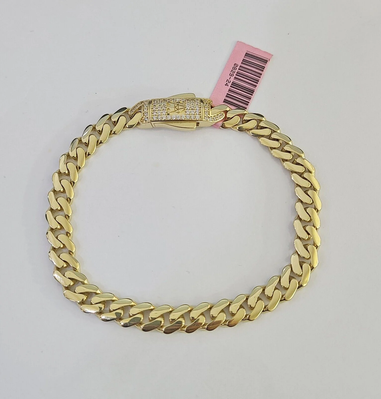 14K Royal Monaco Cuban Bracelet Yellow Gold 7mm 8 inches Box Lock - Image 6