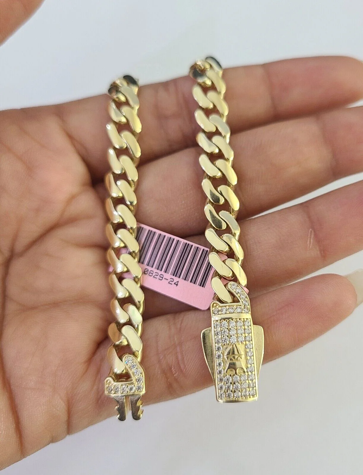 14K Royal Monaco Cuban Bracelet Yellow Gold 7mm 8 inches Box Lock - Image 7