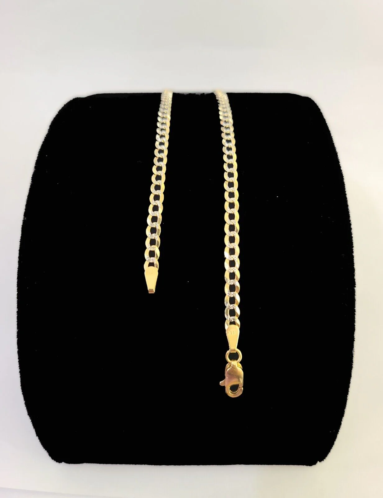 14K Solid Cuban Curb Link Bracelet Diamond Cut 3mm 7" Inch REAL Yellow Gold - Image 7