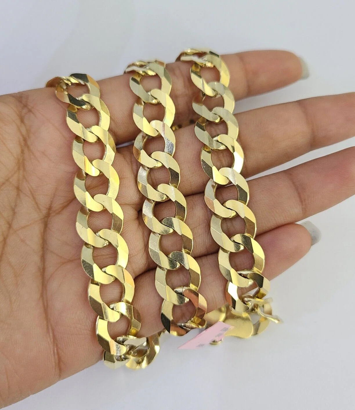 14k Solid Gold Cuban Curb Link chain 11mm 24 Inches Real Necklace Yellow Genuine - Image 2