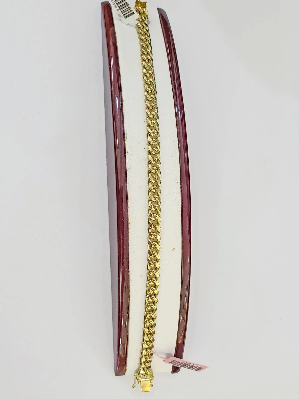 14K Solid Gold Miami Cuban Bracelet 8" Inch 7mm 14K Box Clasp Link - Image 4