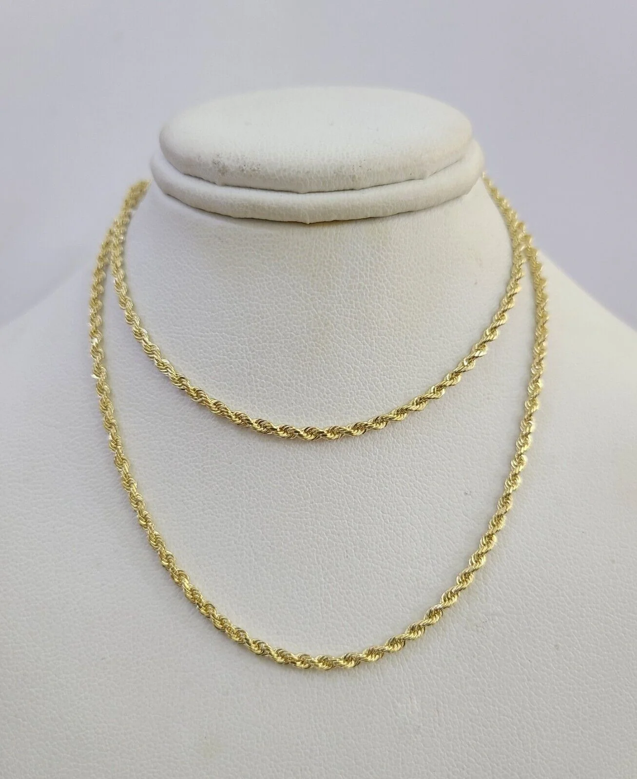 14k Solid Rope Chain Necklace 2.5mm 16"-24" Inch Yellow Gold Men Women 14Kt - Image 2
