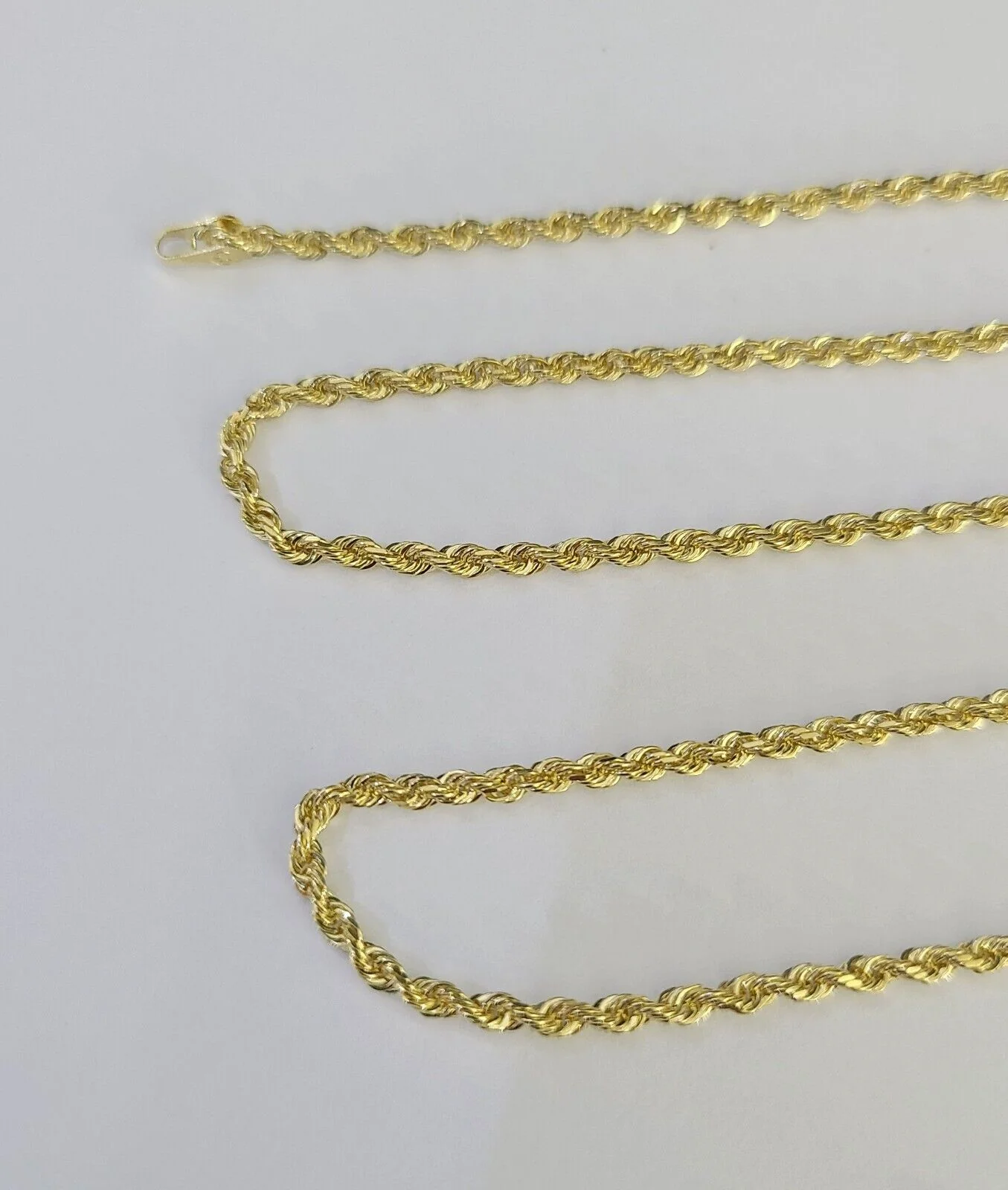 14k Solid Rope Chain Necklace 2.5mm 16"-24" Inch Yellow Gold Men Women 14Kt - Image 6