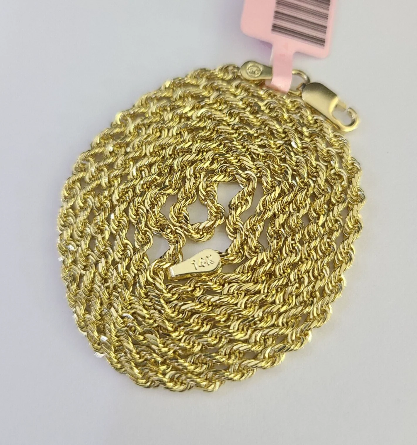 14k Solid Rope Chain Necklace 2.5mm 16"-24" Inch Yellow Gold Men Women 14Kt - Image 7
