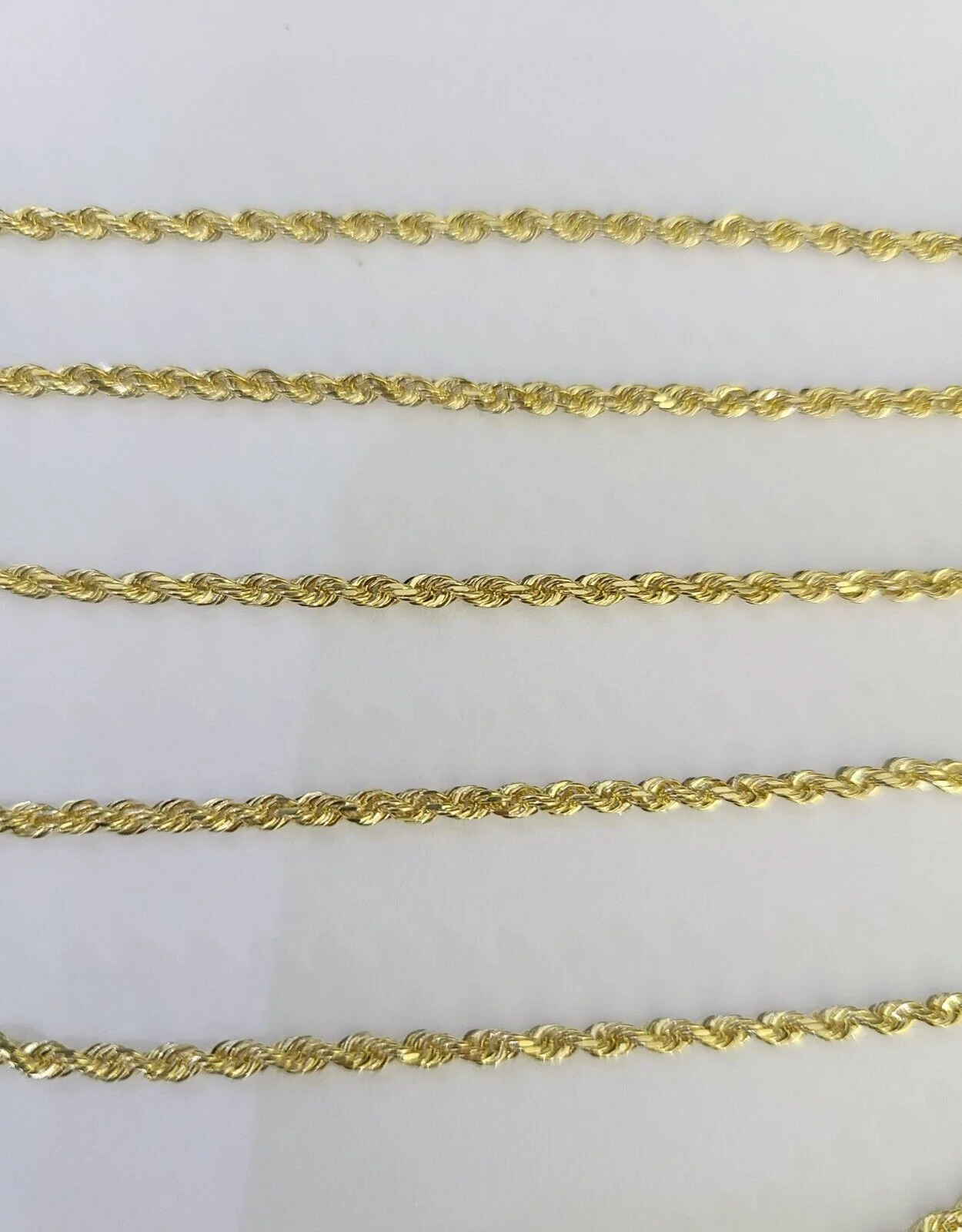 14k Solid Rope Chain Necklace 2mm 16"-24" Inch Yellow Gold Men Women 14Kt - Image 5