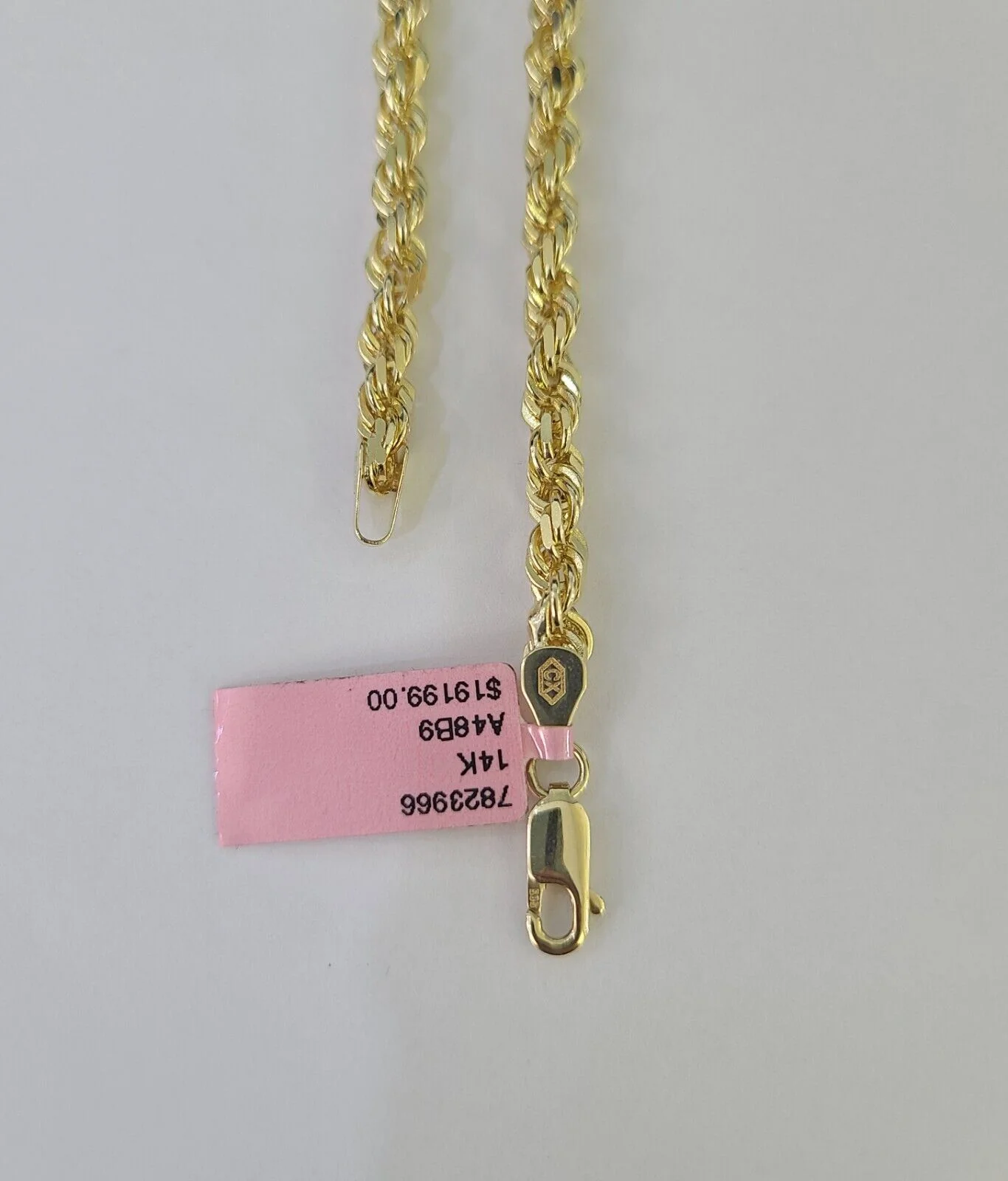 14k Solid Rope Chain Yellow Gold Necklace 4mm 5mm 18-26 Inches Real Men Women - Image 4