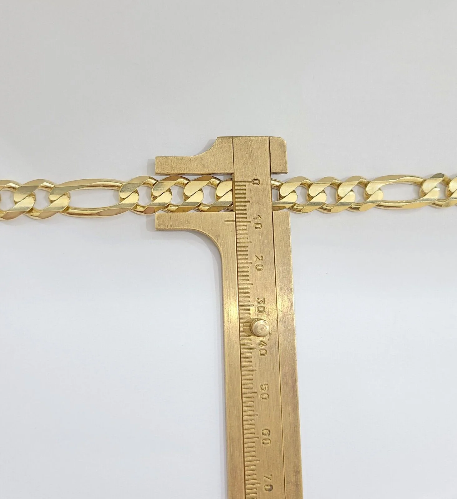 14k Solid Yellow Gold Figaro Chain 10mm 24'' inches Necklace Real 14kt - Image 6