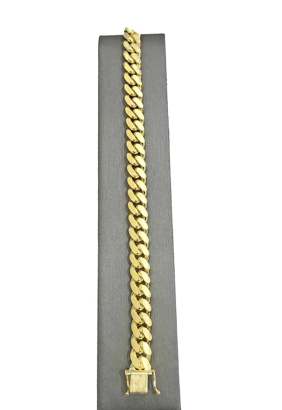14k Solid Yellow Gold Miami Cuban Bracelet 10mm 9'' inch Real 14kt Unisex - Image 5