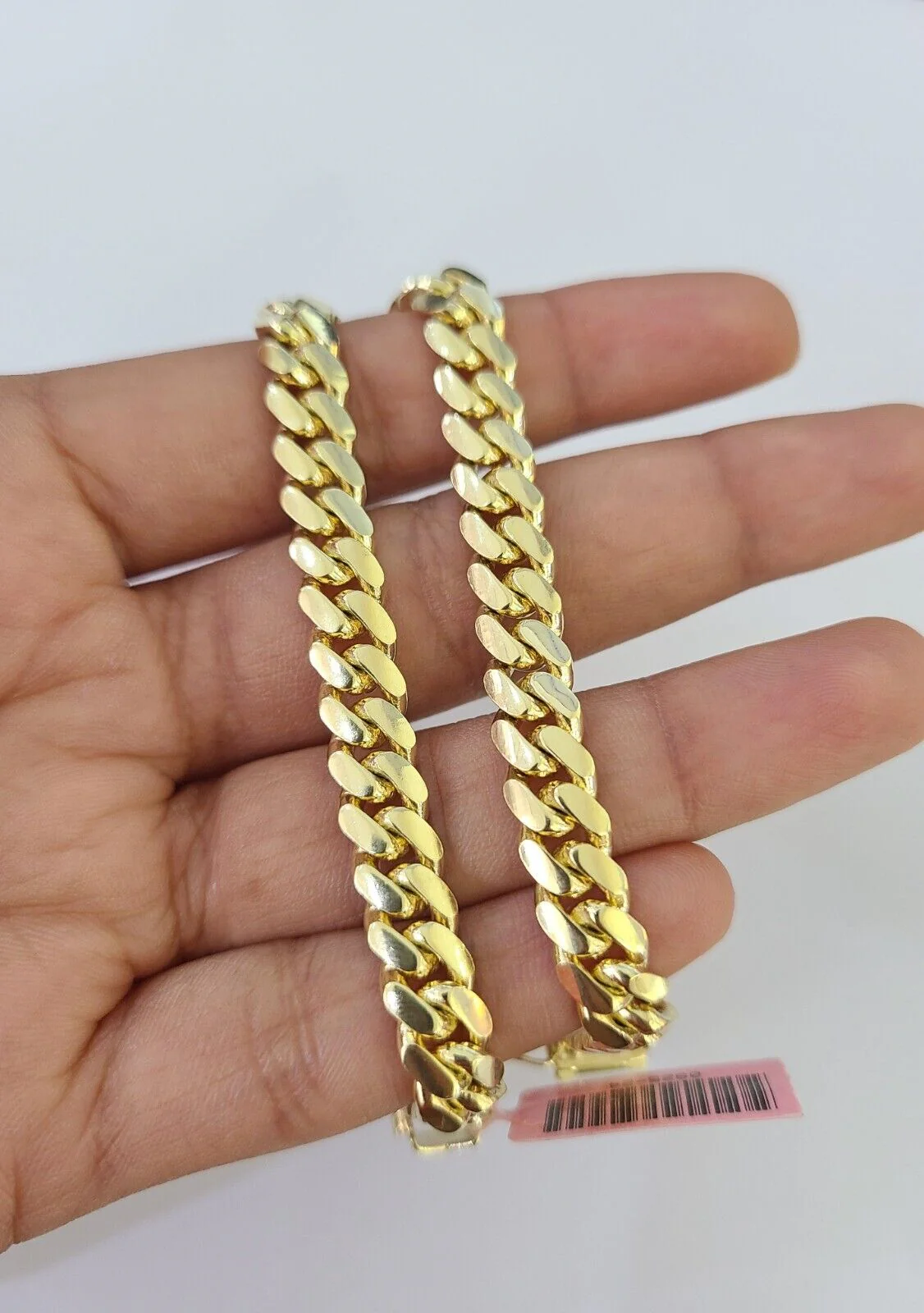 14K Solid Yellow Gold Miami Cuban Bracelet Box Clasp 8.5" Inch 7mm Link - Image 4