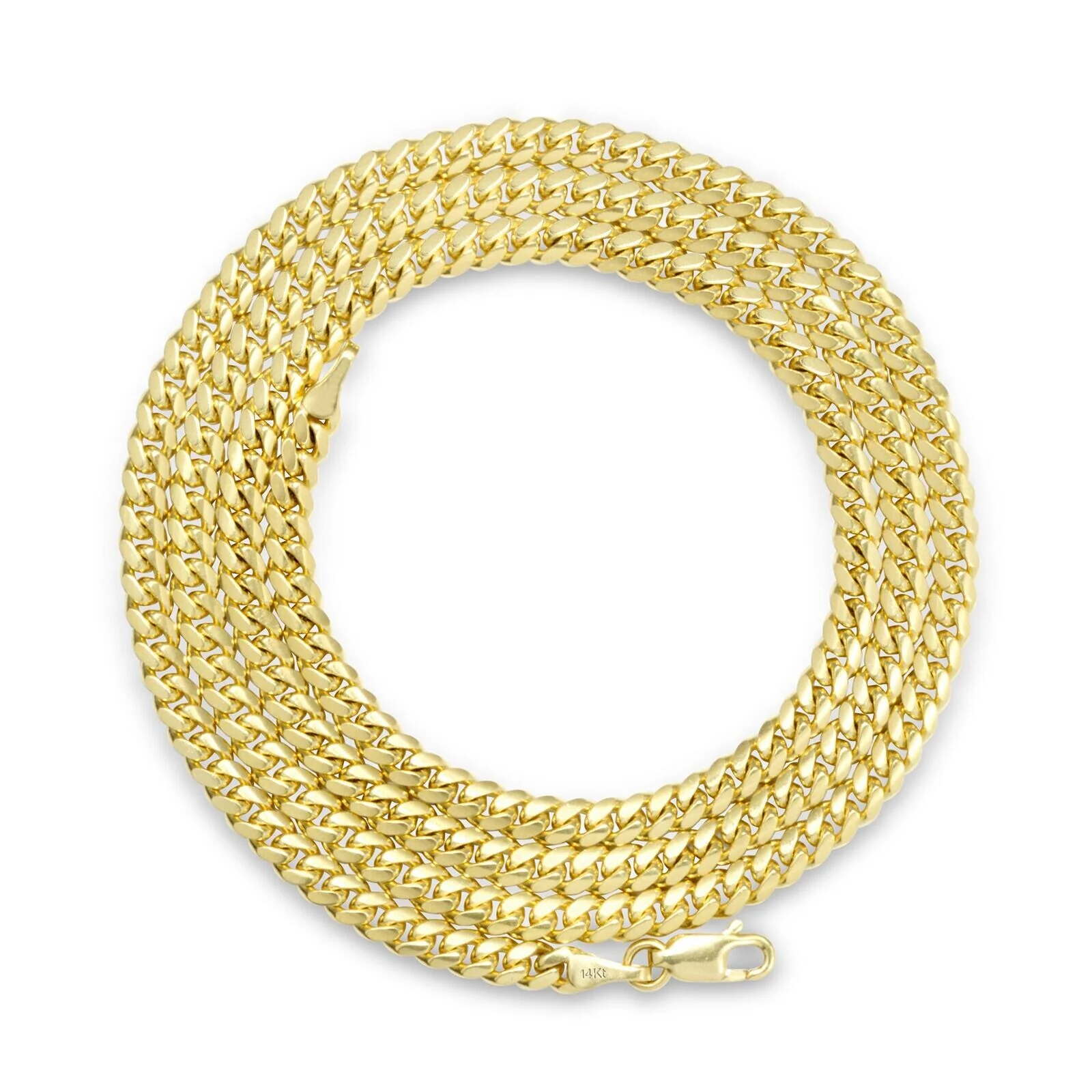 14k Solid Yellow Gold Miami Cuban Link Chain 5mm 18" Necklace 14kt Lobster Lock - Image 3