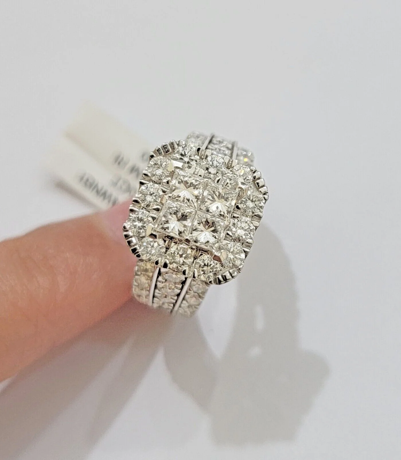 14k White Gold Diamond Ring Ladies 3CT Wedding Engagement Women Solid Band REAL - Image 3