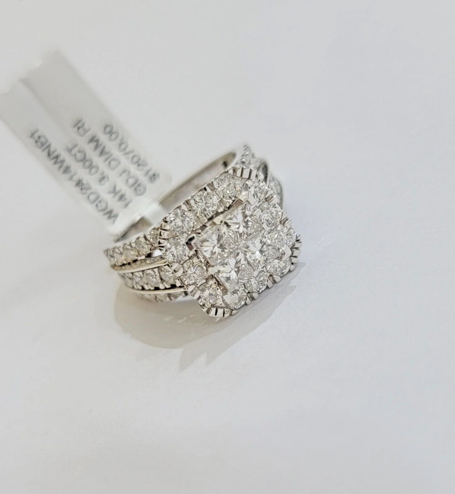 14k White Gold Diamond Ring Ladies 3CT Wedding Engagement Women Solid Band REAL - Image 4