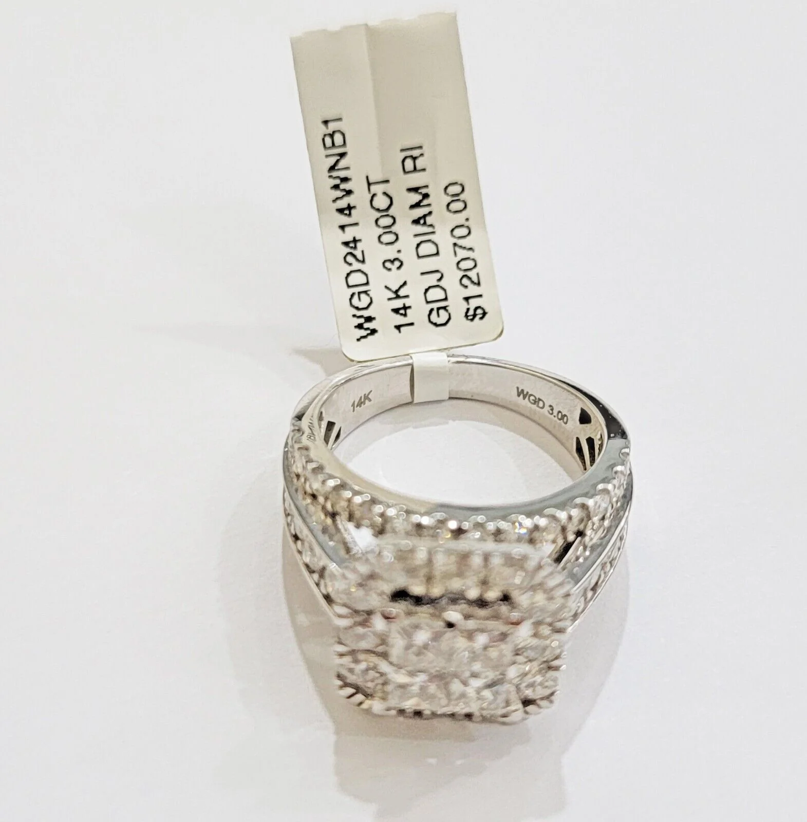 14k White Gold Diamond Ring Ladies 3CT Wedding Engagement Women Solid Band REAL - Image 6